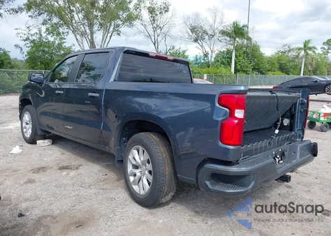 2021 Chevrolet Silverado 1500 2Wd Short Bed Custom z USA, uszkodzony, nr VIN 1GCPWBEKXMZ249605